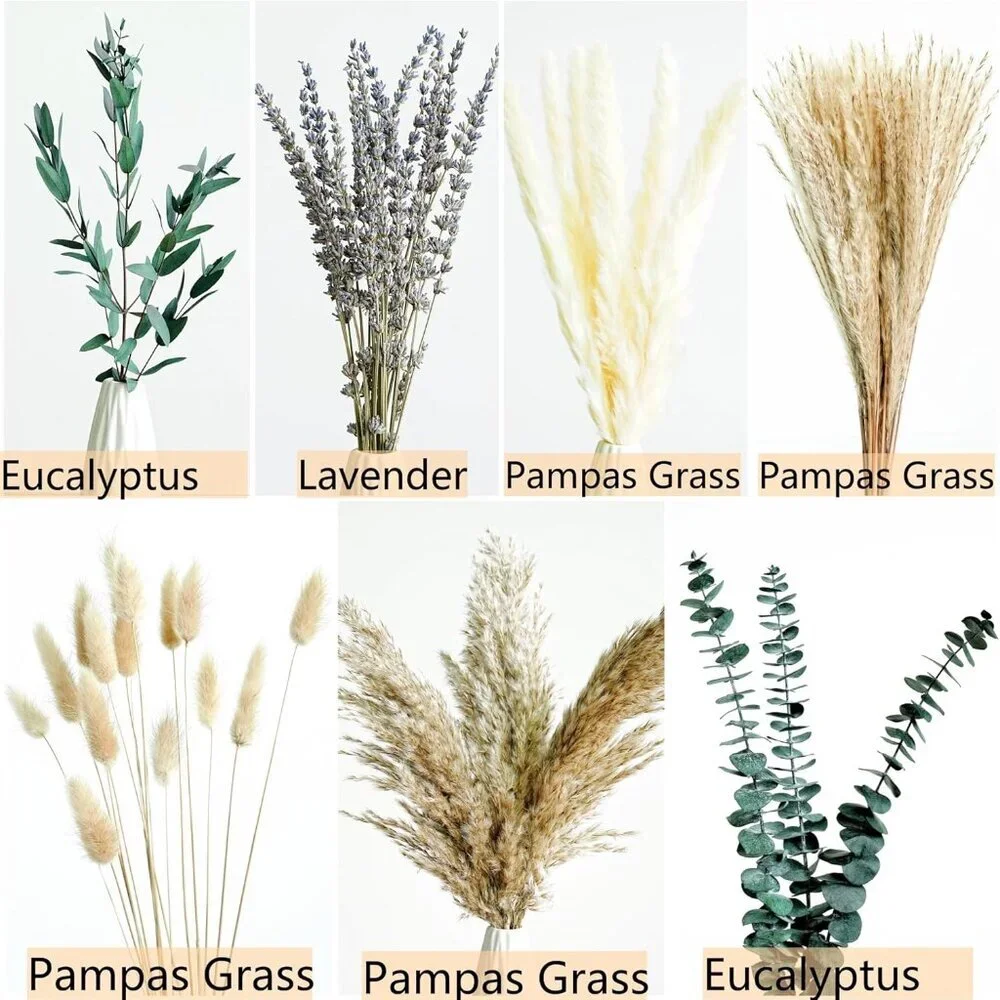 Lavender And Eucalyptus Dried Flower Arrangements For Western Boho Decor